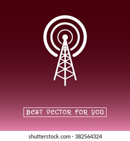 Wireless sign icon, vector illustration. Flat design style 