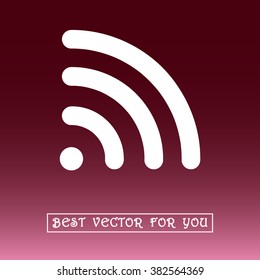 Wireless sign icon, vector illustration. Flat design style 