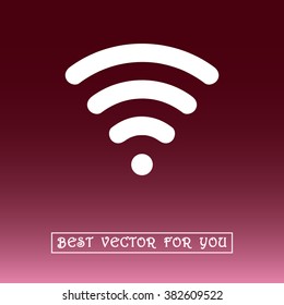 Wireless sign icon, vector illustration. Flat design style 