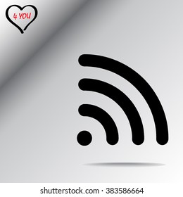 Wireless sign icon, vector illustration. Flat design style 