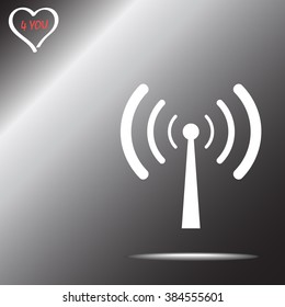 Wireless sign icon, vector illustration. Flat design style 