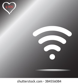 Wireless sign icon, vector illustration. Flat design style 
