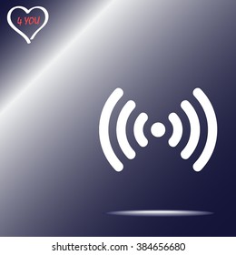 Wireless sign icon, vector illustration. Flat design style 
