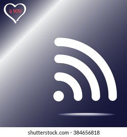 Wireless sign icon, vector illustration. Flat design style 