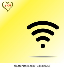Wireless sign icon, vector illustration. Flat design style 