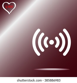 Wireless sign icon, vector illustration. Flat design style 