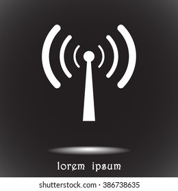 Wireless sign icon, vector illustration. Flat design style 