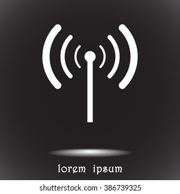 Wireless sign icon, vector illustration. Flat design style 