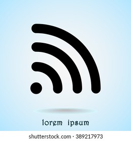 Wireless sign icon, vector illustration. Flat design style 