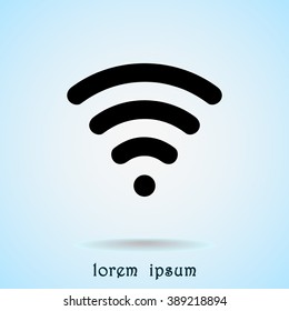 Wireless sign icon, vector illustration. Flat design style 
