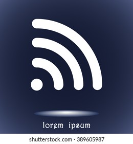 Wireless sign icon, vector illustration. Flat design style 