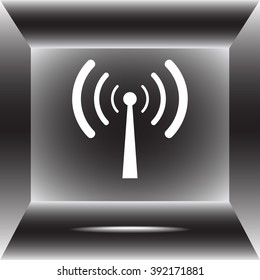 Wireless sign icon, vector illustration. Flat design style 