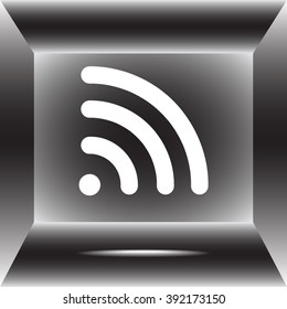Wireless sign icon, vector illustration. Flat design style 
