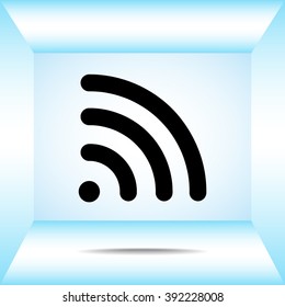Wireless sign icon, vector illustration. Flat design style 