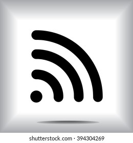 Wireless sign icon, vector illustration. Flat design style 