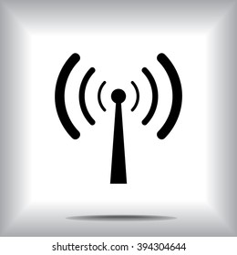 Wireless sign icon, vector illustration. Flat design style 