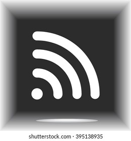 Wireless sign icon, vector illustration. Flat design style 