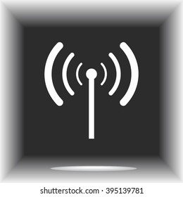 Wireless sign icon, vector illustration. Flat design style 