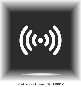 Wireless sign icon, vector illustration. Flat design style 