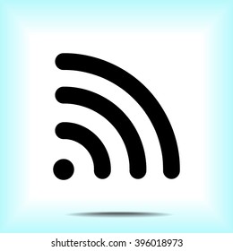 Wireless sign icon, vector illustration. Flat design style 