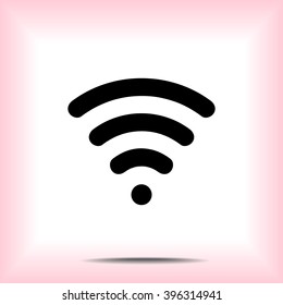 Wireless sign icon, vector illustration. Flat design style 