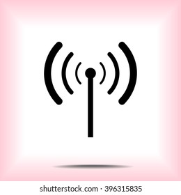 Wireless sign icon, vector illustration. Flat design style 
