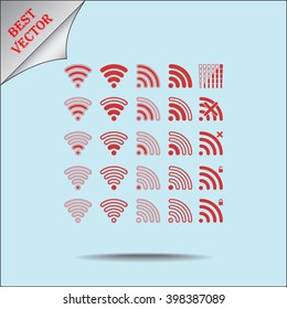 Wireless sign icon, vector illustration. Flat design style 