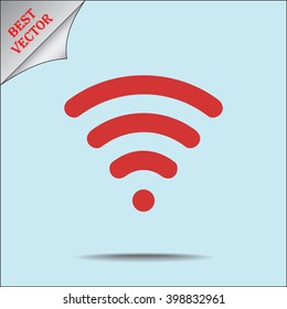 Wireless sign icon, vector illustration. Flat design style 