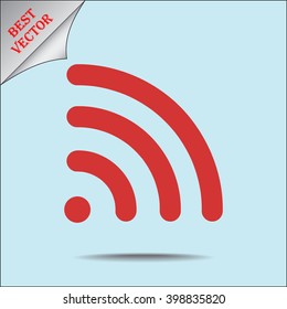 Wireless sign icon, vector illustration. Flat design style 