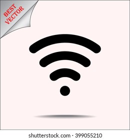 Wireless sign icon, vector illustration. Flat design style 