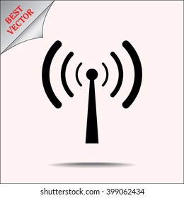 Wireless sign icon, vector illustration. Flat design style 