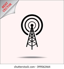 Wireless sign icon, vector illustration. Flat design style 