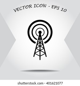 Wireless sign icon, vector illustration. Flat design style 