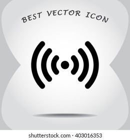 Wireless sign icon, vector illustration. Flat design style 