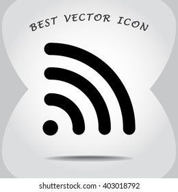 Wireless sign icon, vector illustration. Flat design style 