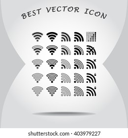Wireless sign icon, vector illustration. Flat design style 