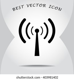 Wireless sign icon, vector illustration. Flat design style 