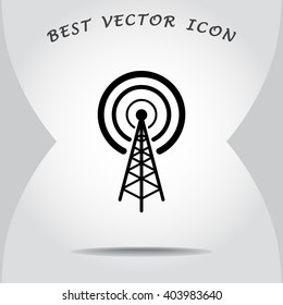 Wireless sign icon, vector illustration. Flat design style 