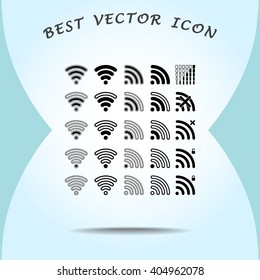 Wireless sign icon, vector illustration. Flat design style 