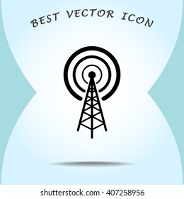 Wireless sign icon, vector illustration. Flat design style 