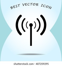 Wireless sign icon, vector illustration. Flat design style 