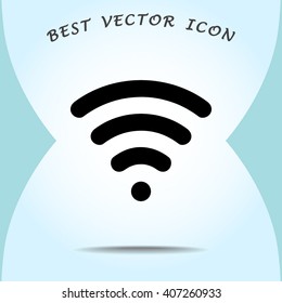Wireless sign icon, vector illustration. Flat design style 