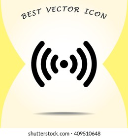Wireless sign icon, vector illustration. Flat design style 