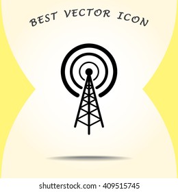 Wireless sign icon, vector illustration. Flat design style 
