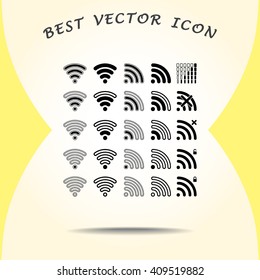 Wireless sign icon, vector illustration. Flat design style 