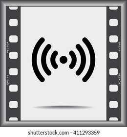 Wireless sign icon, vector illustration. Flat design style 