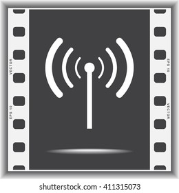 Wireless sign icon, vector illustration. Flat design style 