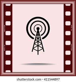 Wireless sign icon, vector illustration. Flat design style 