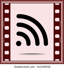 Wireless sign icon, vector illustration. Flat design style 