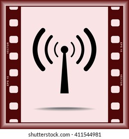 Wireless sign icon, vector illustration. Flat design style 
